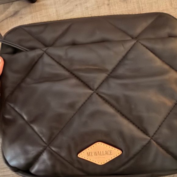 MZ Wallace Dark Brown Quilted Bag with Gold Chain - Picture 2 of 6
